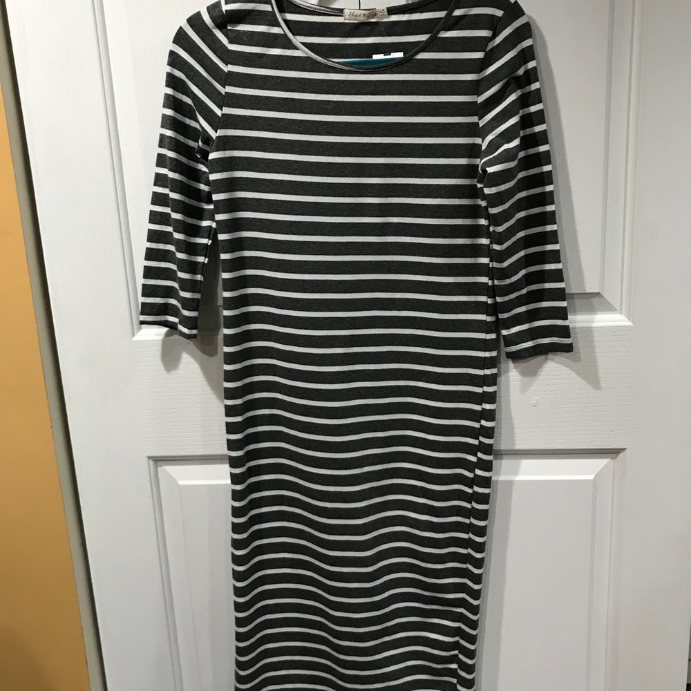 Stripe midi dress